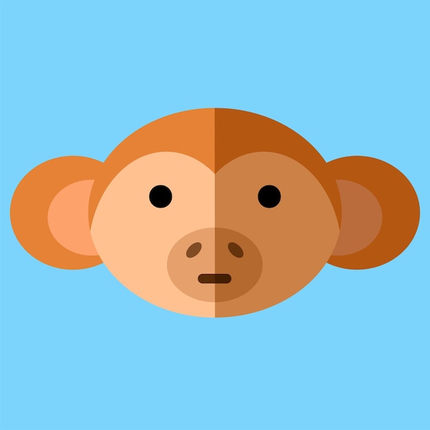 macaco ícone. relacionado ao símbolo de cabeça de animal. estilo
