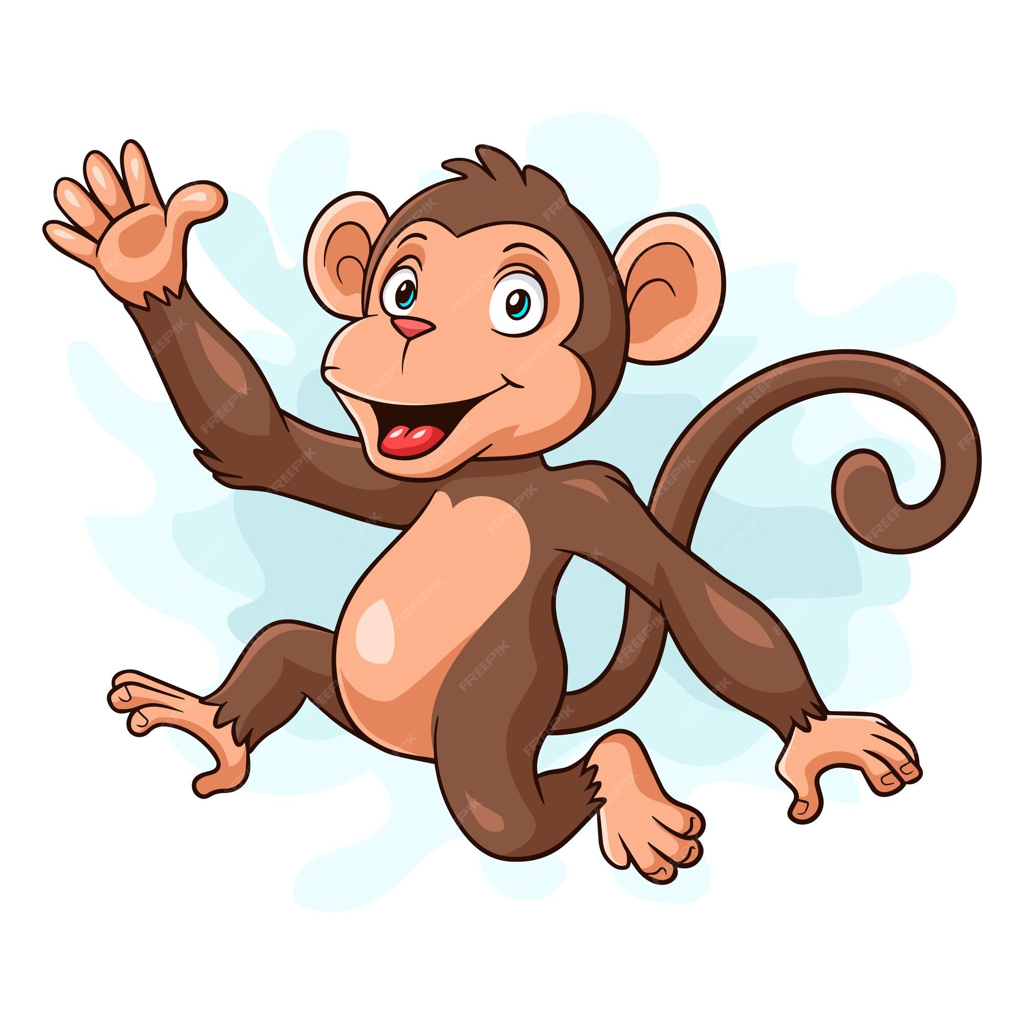 Ícone De Desenho Animado Macaco Sobre Fundo Branco. Design Colorido.  Ilustração Vetorial Royalty Free SVG, Cliparts, Vetores, e Ilustrações  Stock. Image 75569429