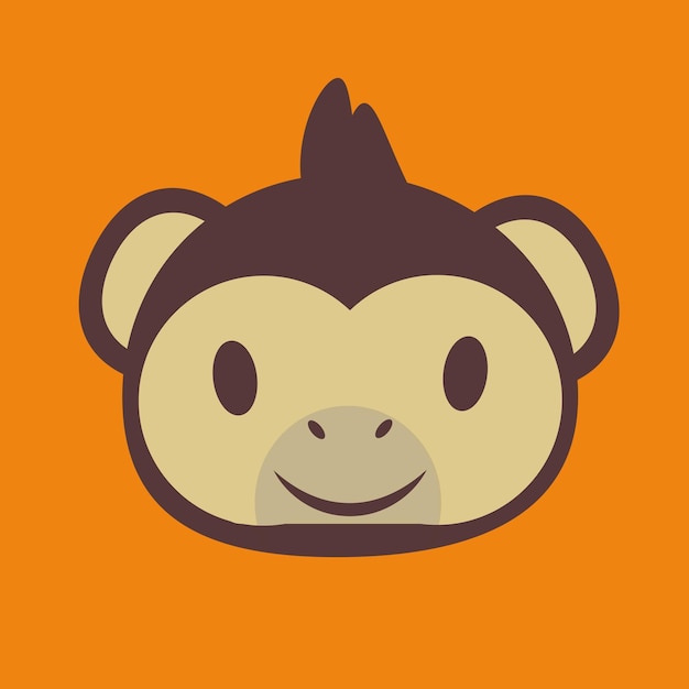 Logotipo de desenho animado de macaco feliz - TemplateMonster