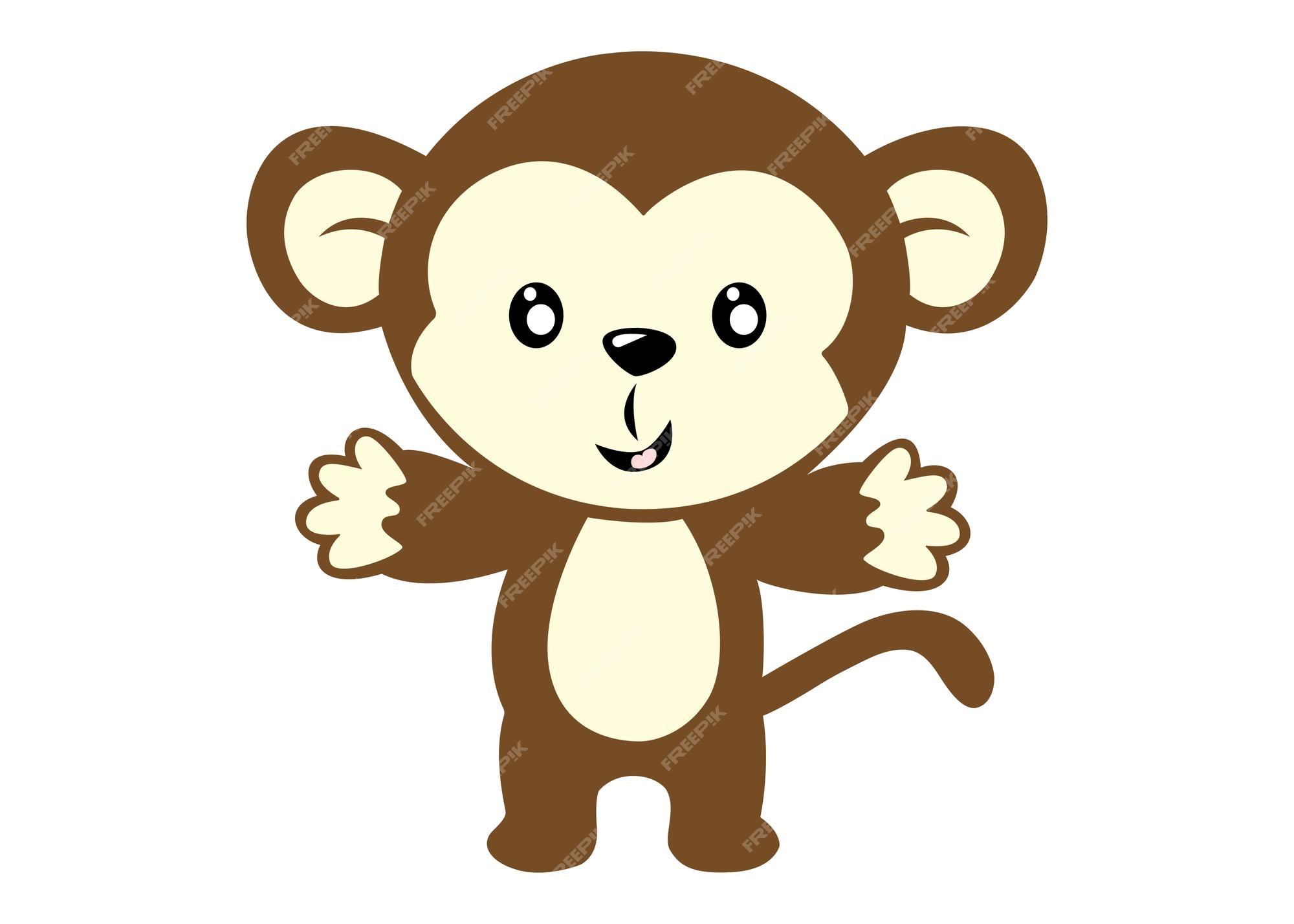 Ilustração De Clipart De Personagem De Desenho Animado De Macaco