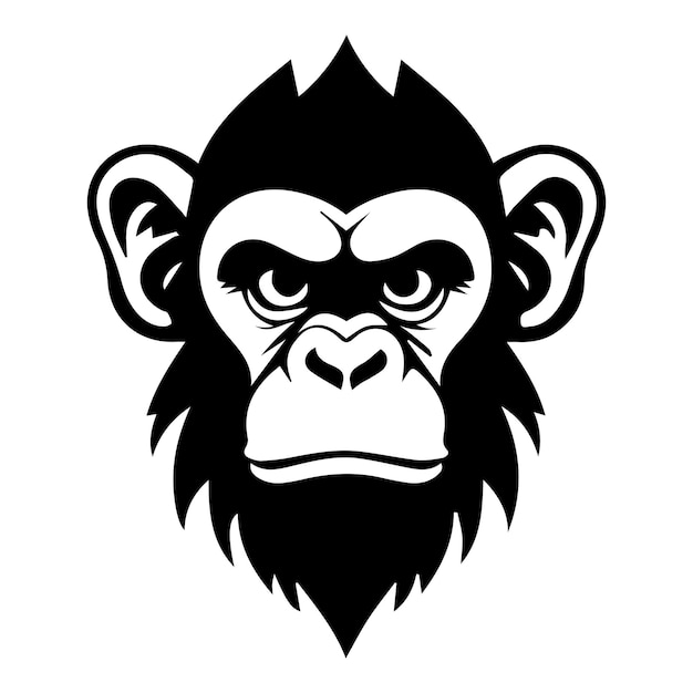 Macaco feroz ilustração vetorial icônica do logotipo