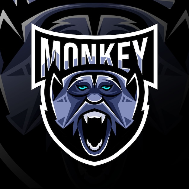 Macaco mascote logotipo esport design