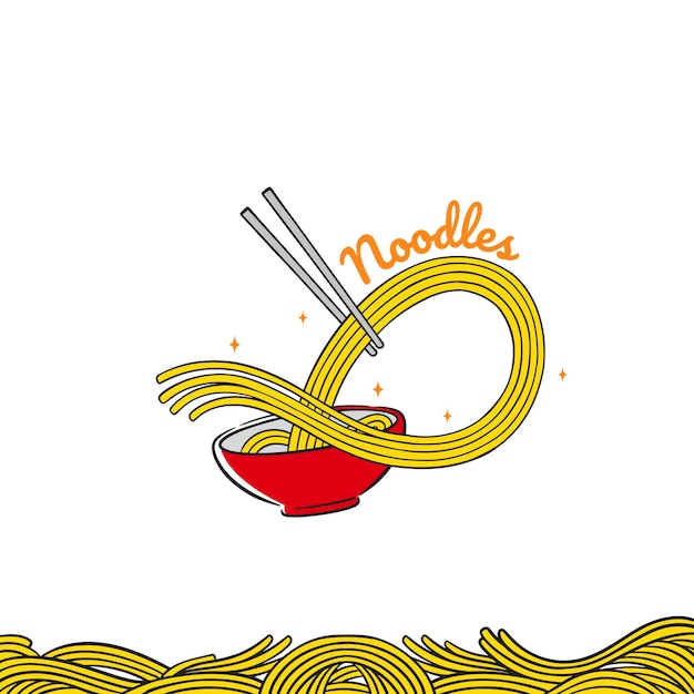 Macarrão com pauzinhos macarrão vetor