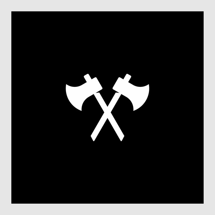 Vetor machados de lenhador. elementos de design para logotipo, etiqueta, emblema, sinal, distintivo. ilustração vetorial