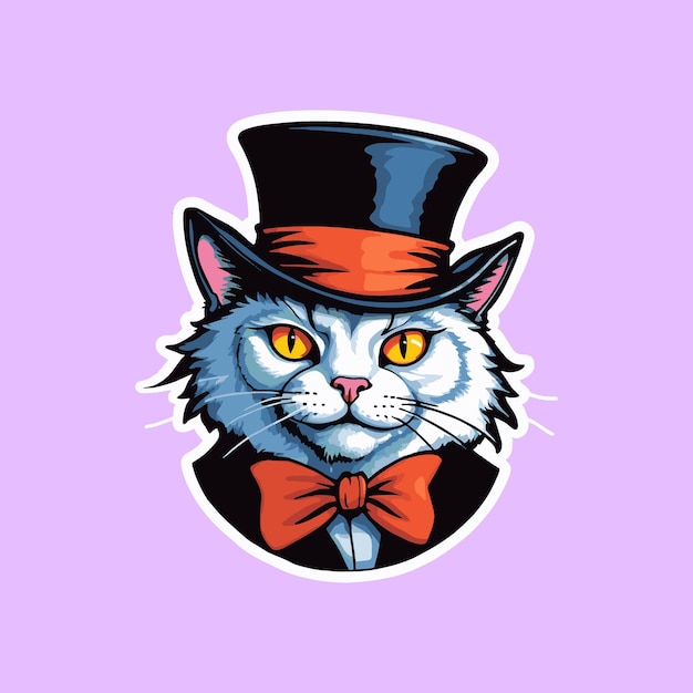 Vetor mad catter sticker ai gerado