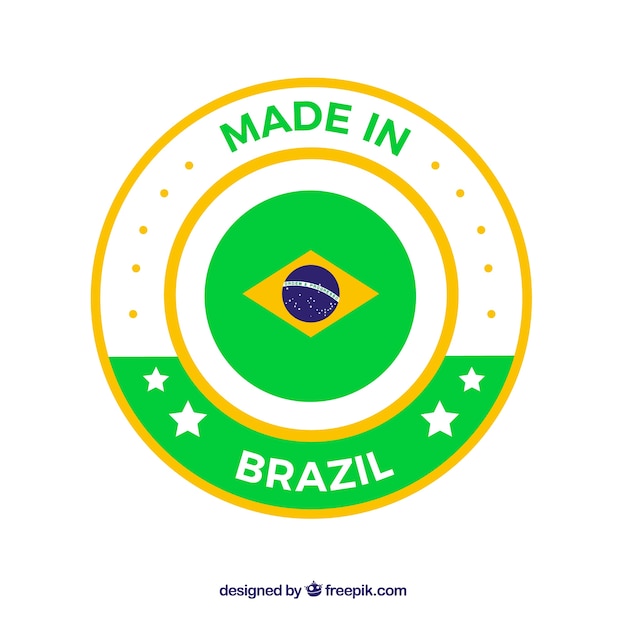 Vetor made in brazil label