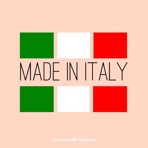 Made in italy label