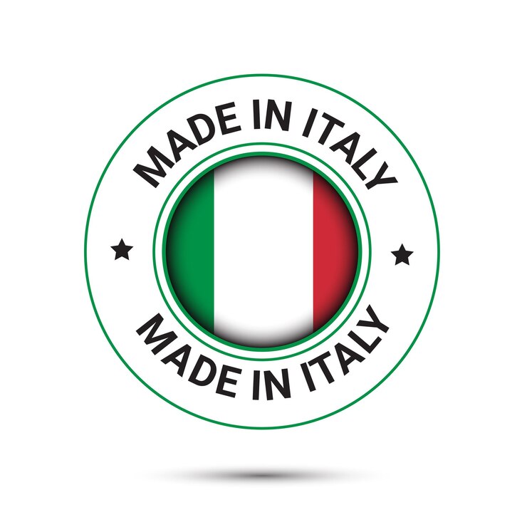 Made in Italy logo Ícones de logotipo de vetor de bandeira da Itália