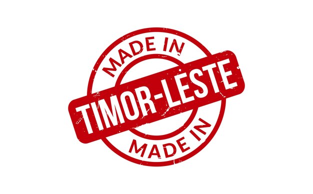 Vetor made in timorleste timbre de borracha