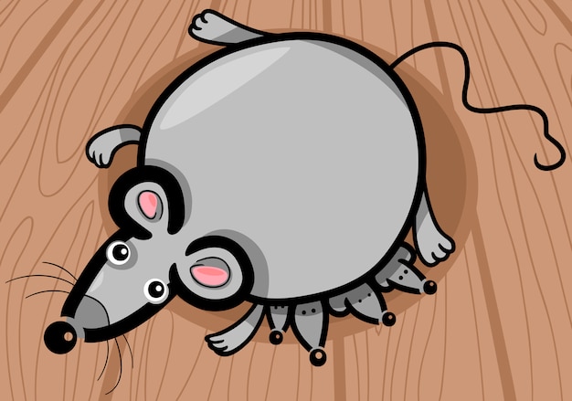 Vetor mãe de rato com desenhos animados de bebês