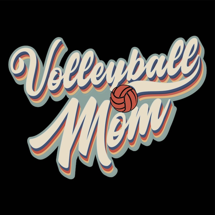 Vetor mãe de voleibol como um pai regular, mas mais legal modelo de design de camiseta