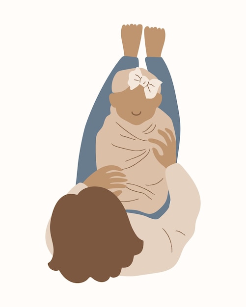 Mãe e bebê ilustração