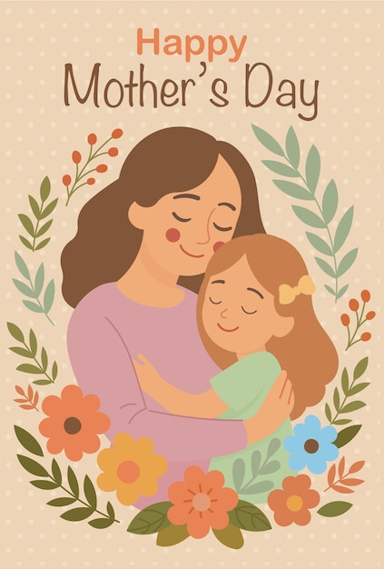 Mãe e filha se abraçam
