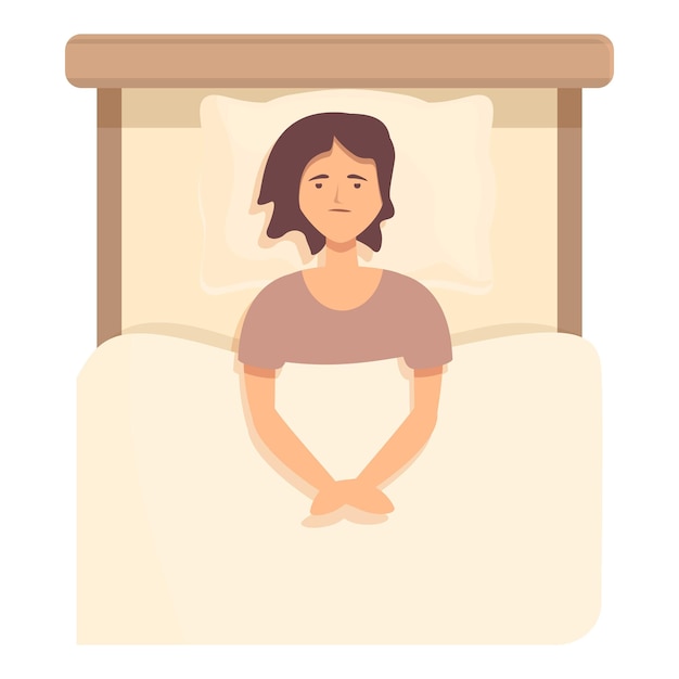 Vetor mãe insônia ícone desenho animado vetor distúrbio do sono estresse acordado
