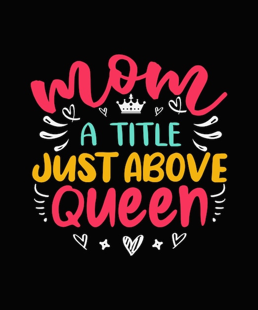 Mãe um título logo acima da rainha mother day quotes lettering