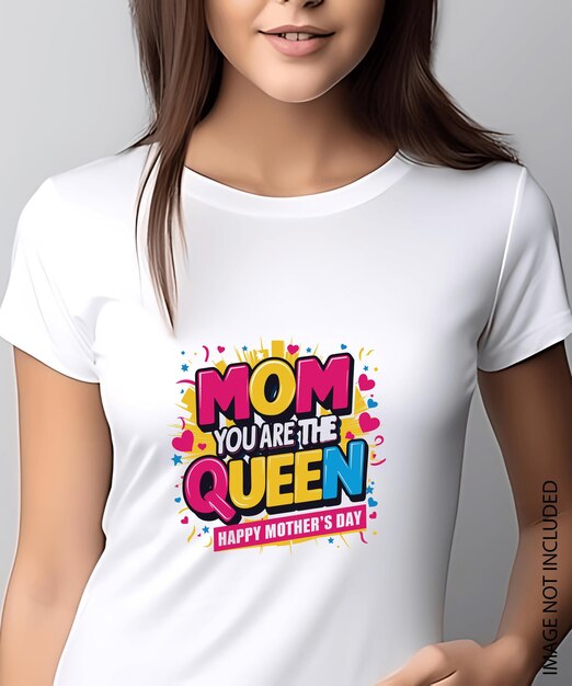 Vetor mãe, você é a rainha. feliz dia das mães. desenho de camiseta.