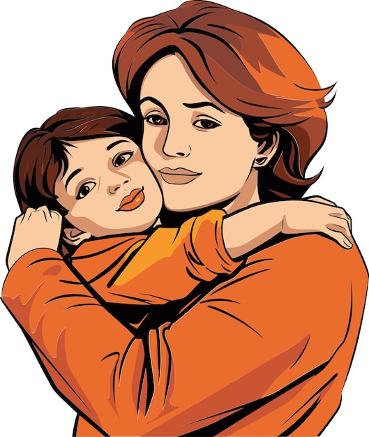 Vetor mães abraços afetuosos desenho vetorial gestos amorosos gráfico vetorial