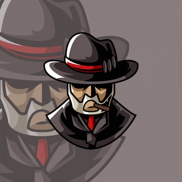 Vetor mafia mascot logo