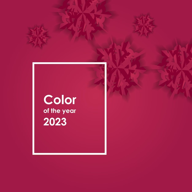 Vetor magenta é a cor do novo ano de 2023