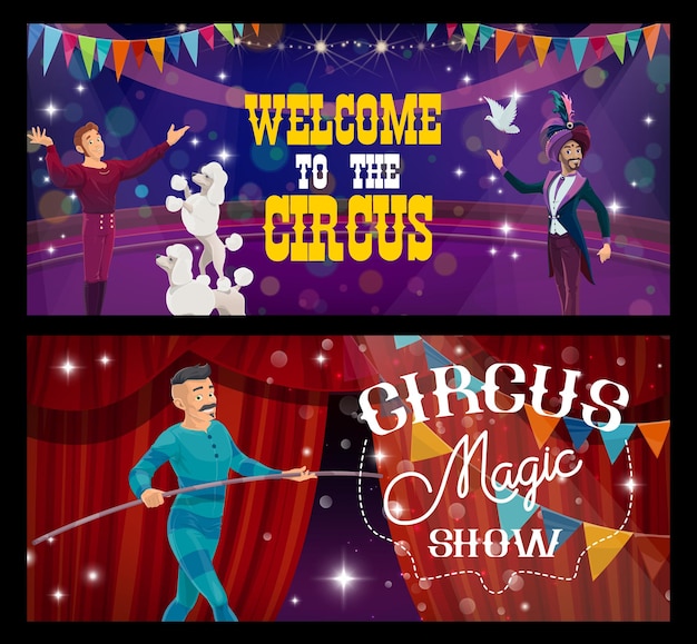 Mágico de circo Shapito, treinador e equilibrista