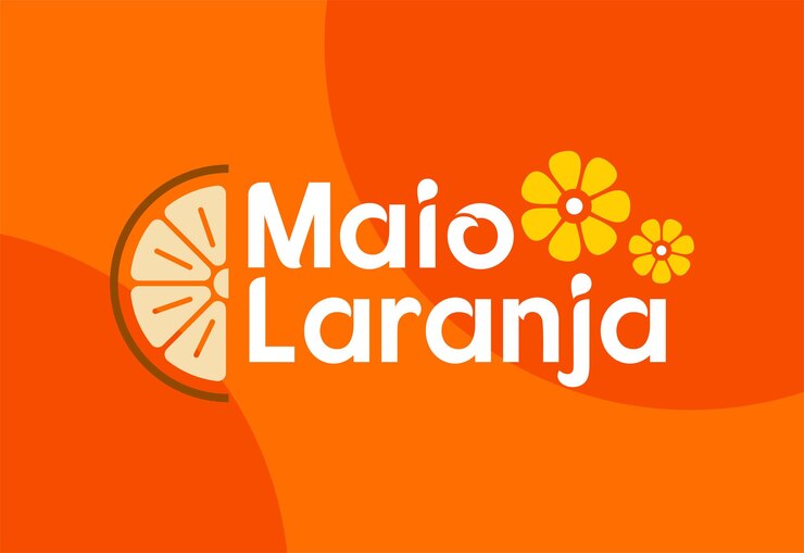 Vetor maio laranja 18 de maio é o dia nacional contra o abuso e a exploração de crianças no brasil