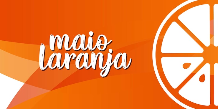 Vetor maio laranja brasil brasil proteção laranja proteção assédio 2022 mês protetor feminino maio