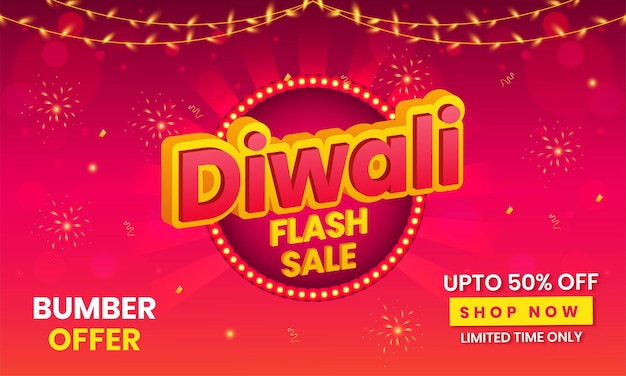 Maior cartaz de banner de venda de festival indiano e ilustração vetorial de cabeçalho do site feliz diwali