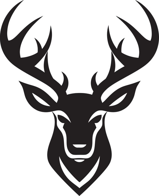 Vetor majestic antlers elegant deer head logo design stately stag iconic vector deer emblem