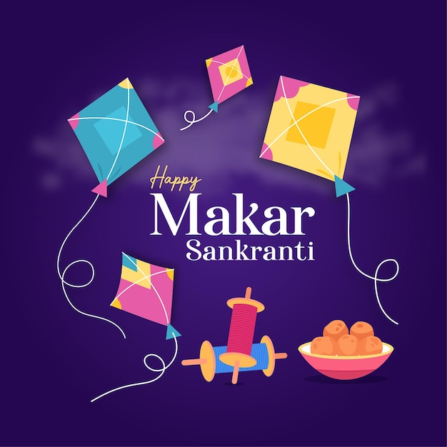 Vetor makar sankranti 1 (em inglês)