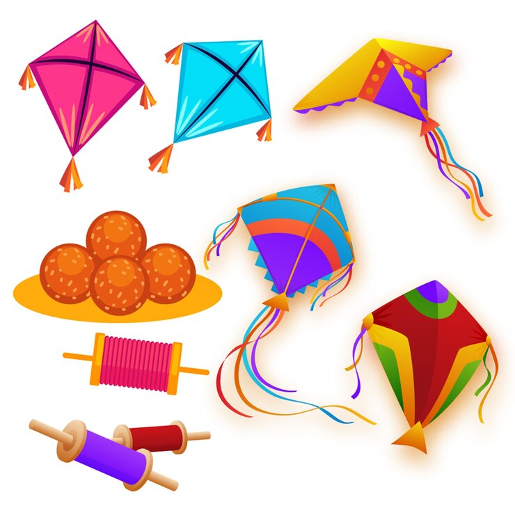 Vetor makar sankranti festival elements vector design pongal festival elements indian festival vector