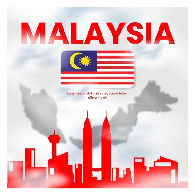 Malásia construindo feliz dia da malásia