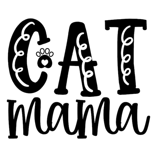 Vetor mamãe gata svg