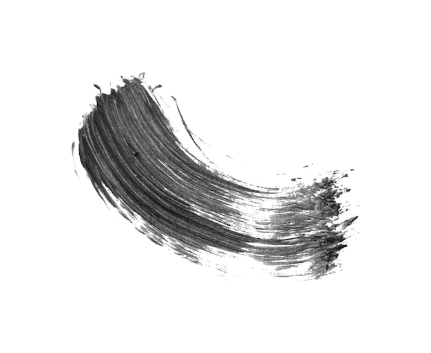 Mancha de tinta vetorial abstrata elemento de design desenhado à mão tinta preta sobre fundo branco