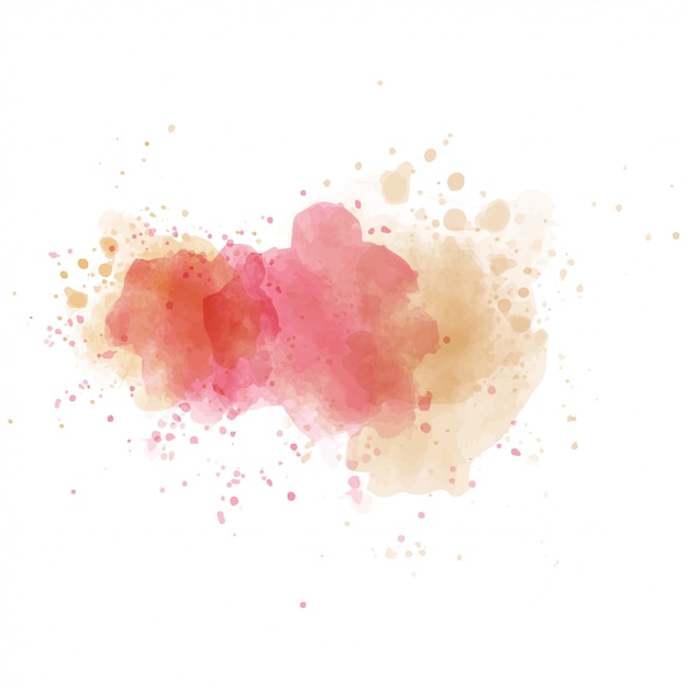 Vetor mancha rosa aquarela pintada vector isolado