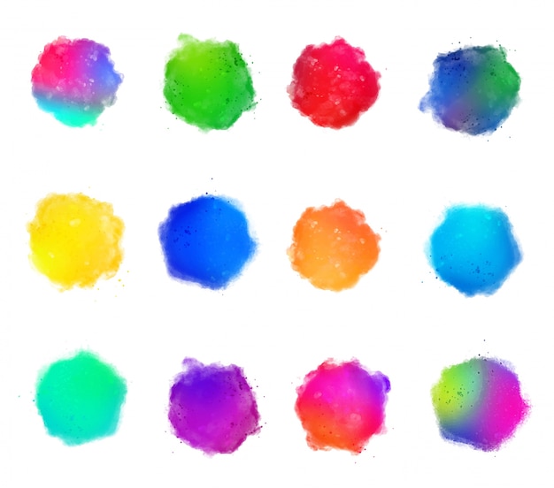 Manchas de tinta multicoloridas