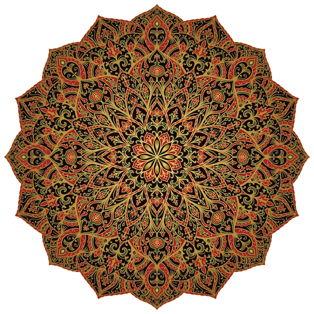 Vetor mandala abstrata de vetor elemento de design oriental ornamento elegante