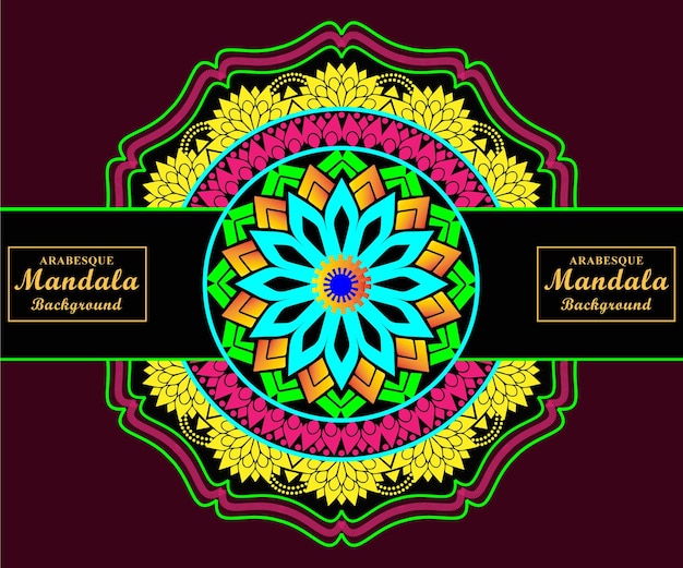 Mandala abstrato e design de fundo arabesco