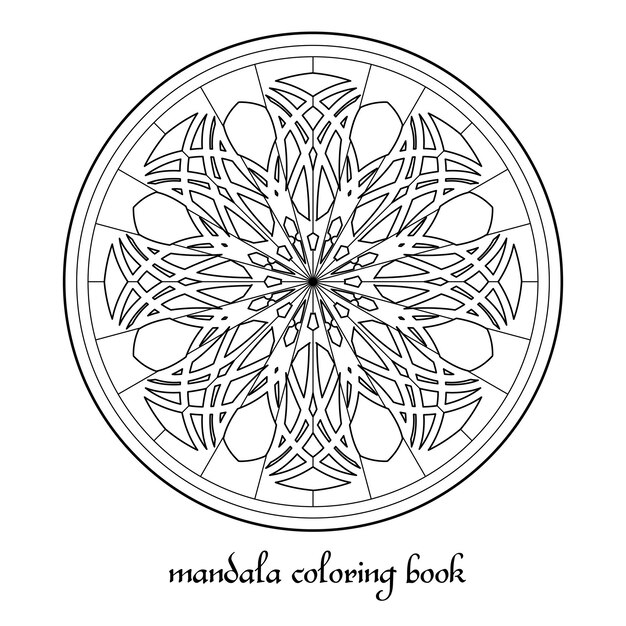 Mandala adulto livro de colorir vector ornamento circular