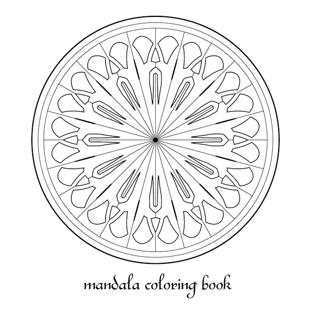 Mandala adulto livro de colorir vector ornamento circular