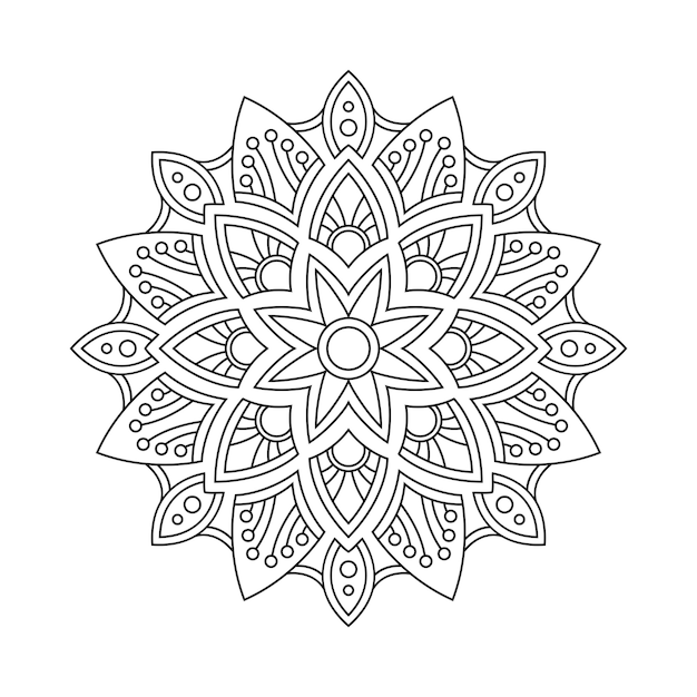 Mandala arabesco ilustração de livro de colorir página