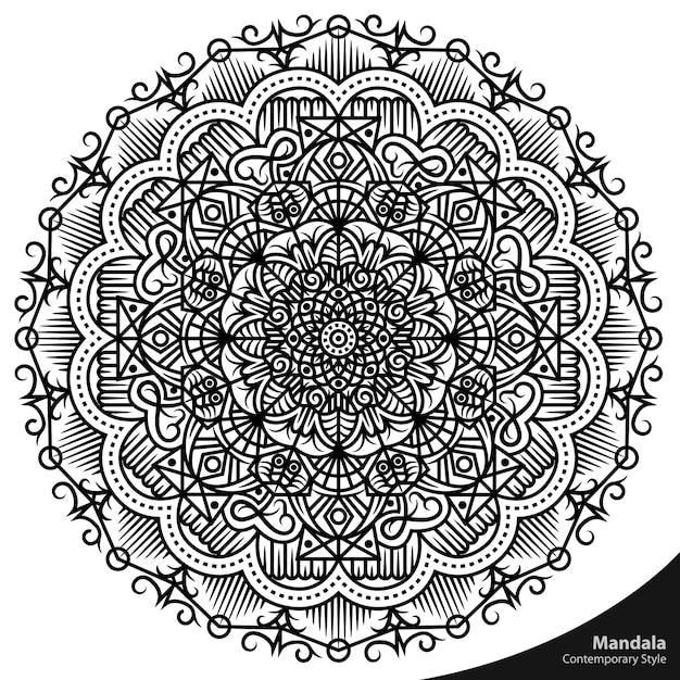 Vetor mandala art natural pattern decorative