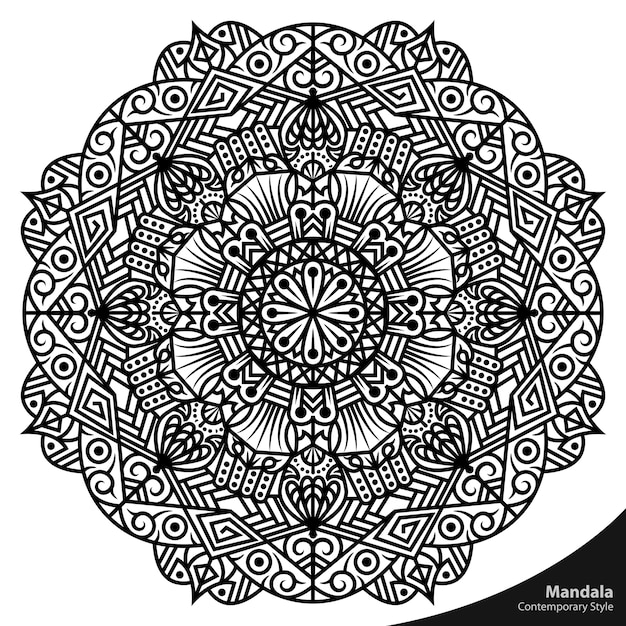 Vetor mandala art natural pattern decorative