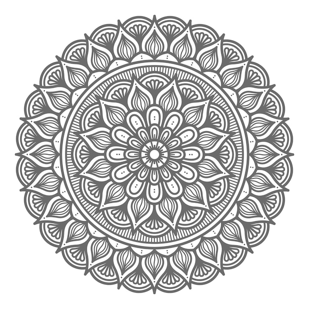 Mandala circular desenhada à mão