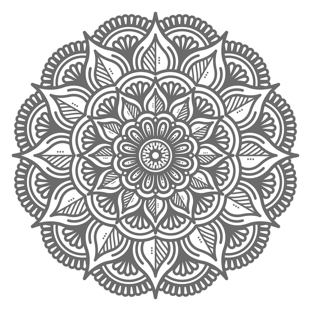 Mandala circular desenhada à mão