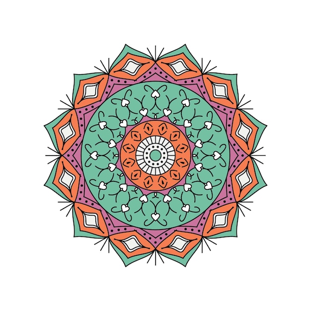 Mandala colorida de vetor