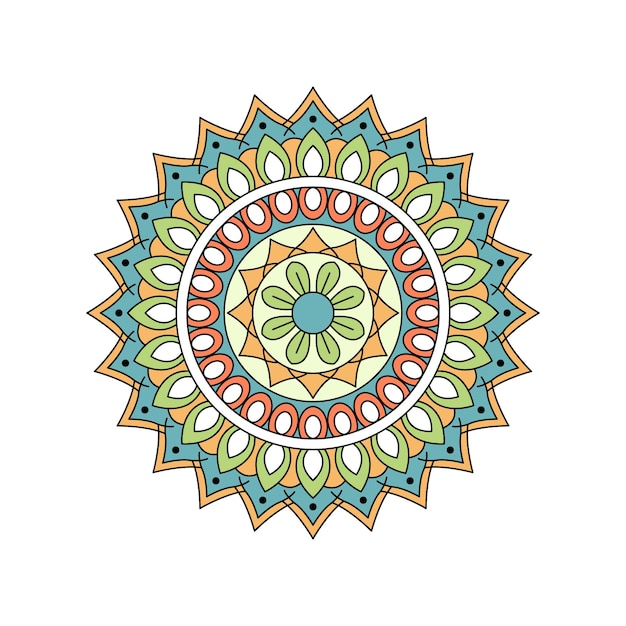 Mandala colorida de vetor