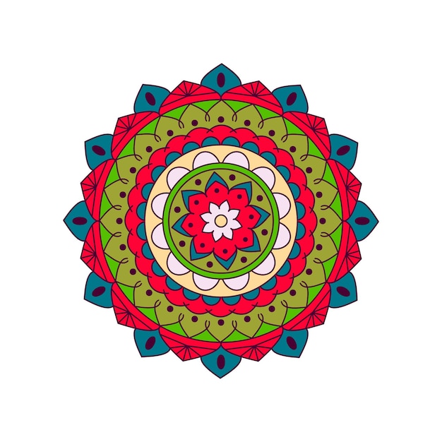 Mandala colorida de vetor