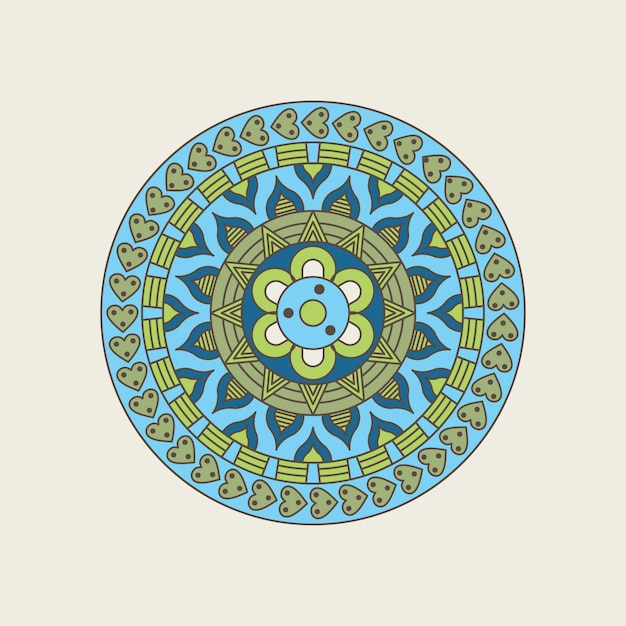 Mandala colorida indiana