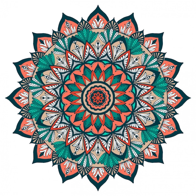 Vetor mandala colorida