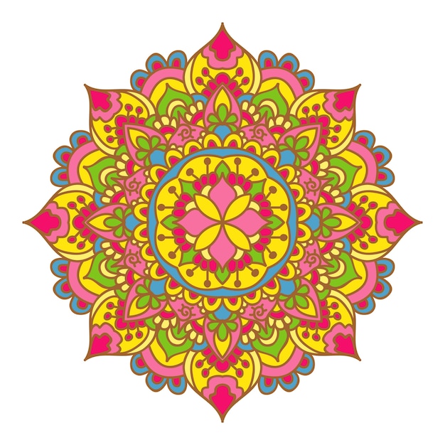 Vetor mandala colorida